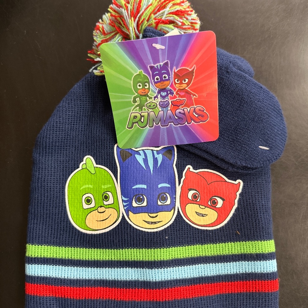 Pjmasks hat and gloves set